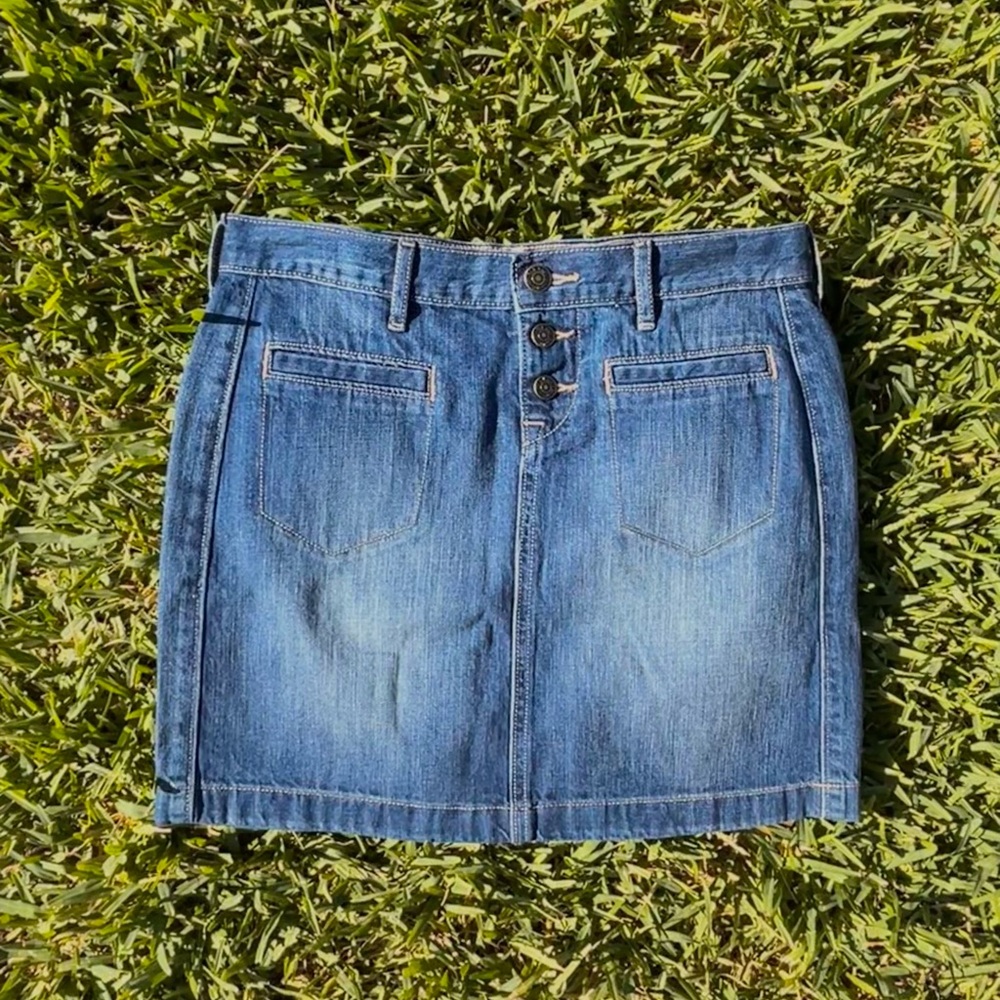 mini denim skirt